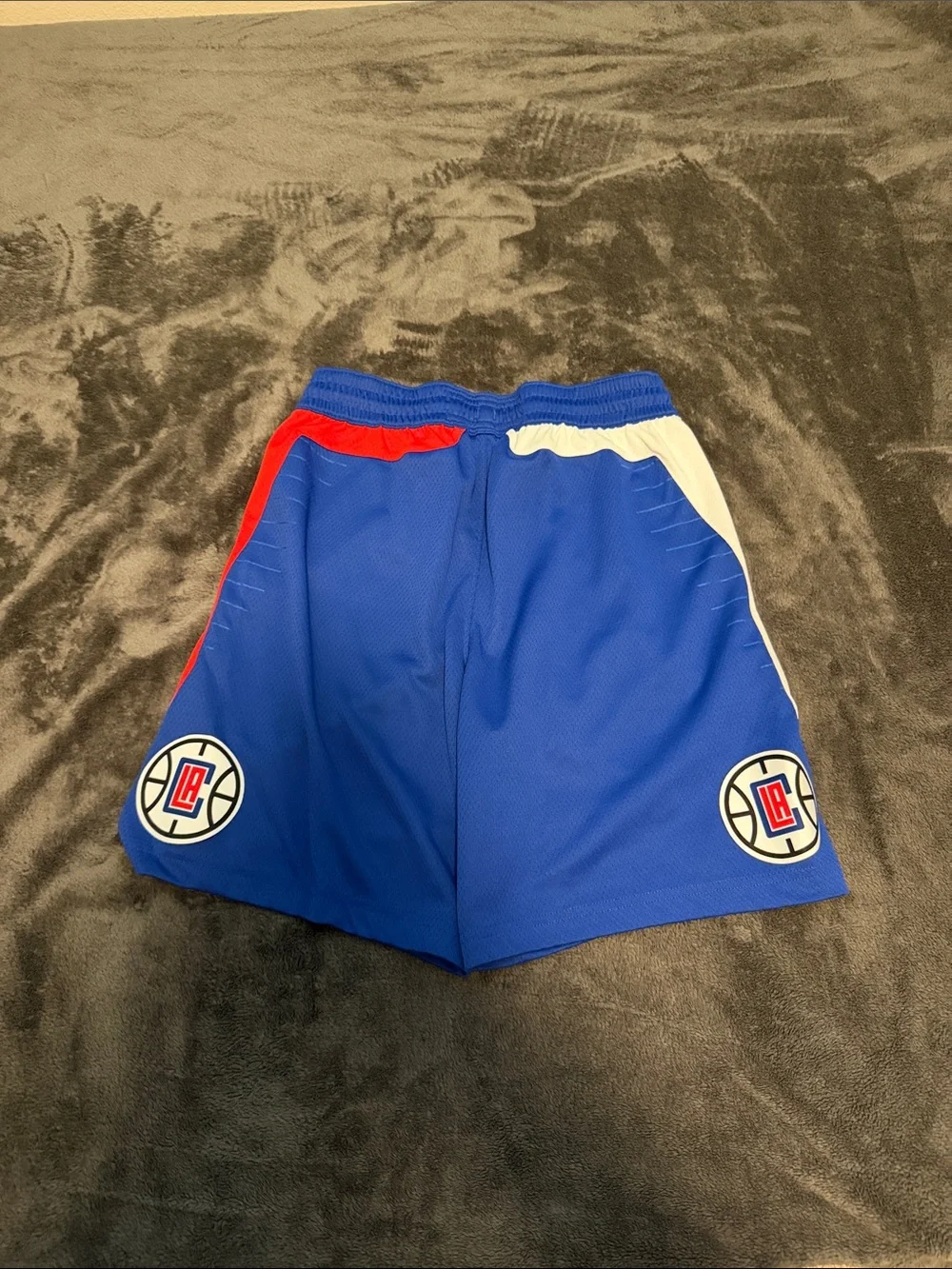 Nike NBA Royal Blue Los Angeles Clippers Basketball Shorts with Red & White Trim